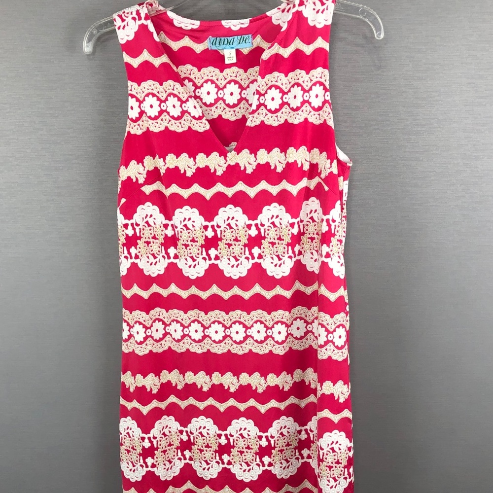 Pink & White Dress by dina be. SZ S